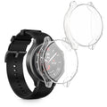 kwmobile 2x Schutzhülle kompatibel mit OnePlus Watch 2 / OPPO Watch X Hülle - Fullbody Cover Set aus Silikon - Transparent Transparent  [dsg01]