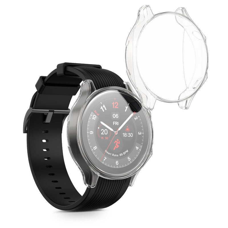 kwmobile Schutzhülle für OnePlus Watch 2 / OPPO Watch X Fullbody Display Cover Set