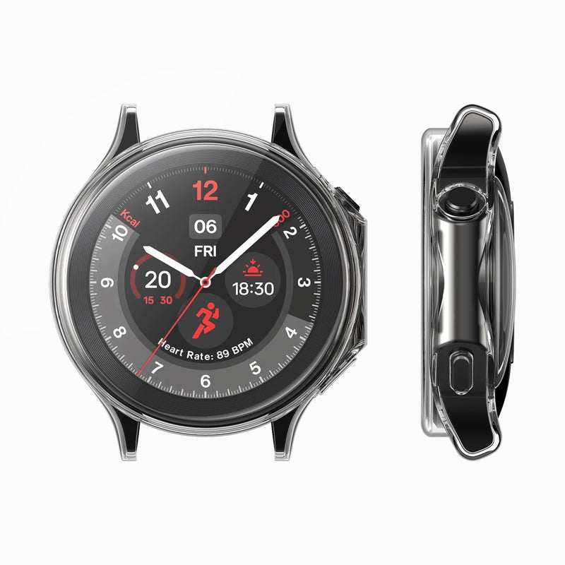 kwmobile Schutzhülle für OnePlus Watch 2 / OPPO Watch X Fullbody Display Cover Set