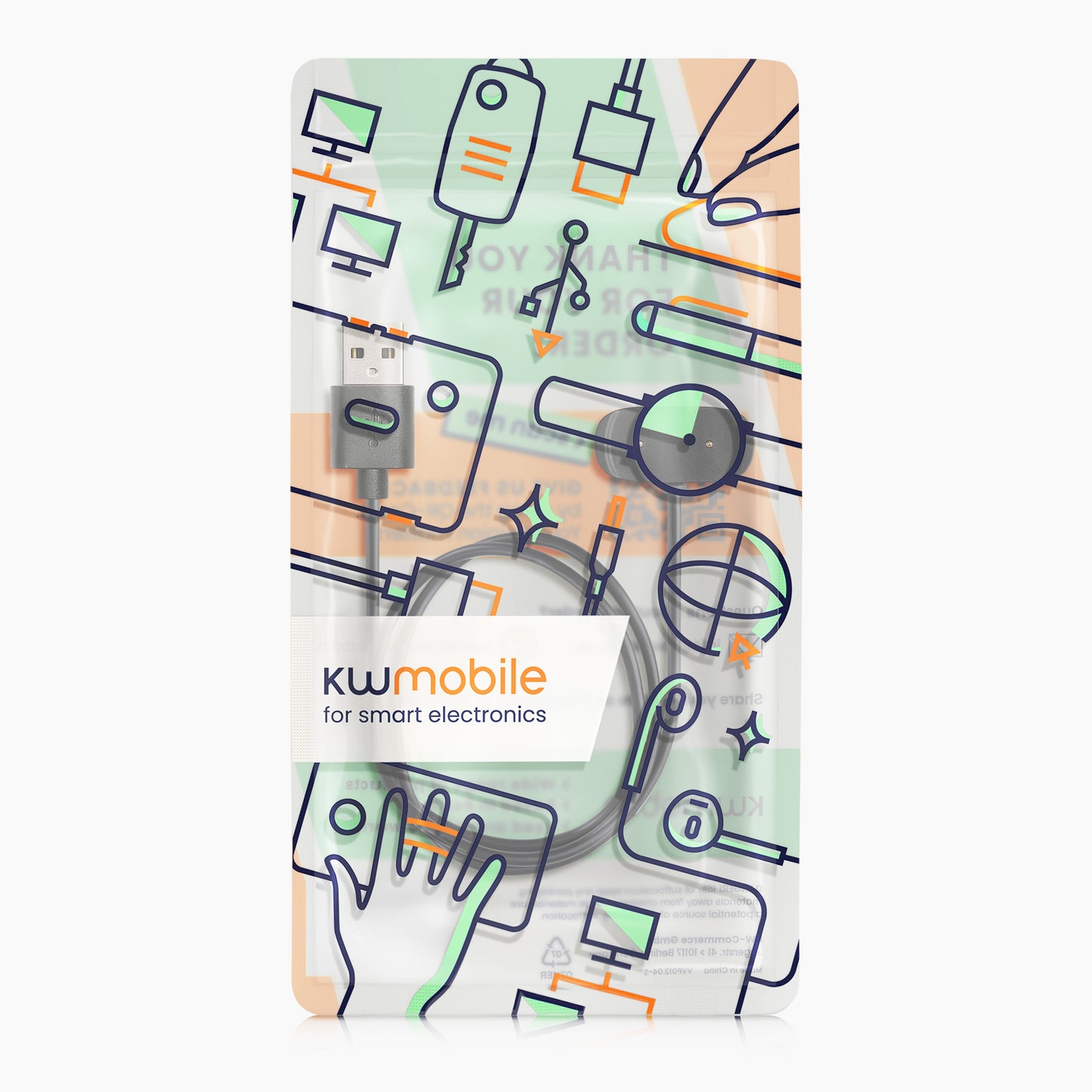 kwmobile USB Kabel Charger kompatibel mit Huawei Amazfit Bip 5 / GTR Mini / Amazfit Active / Active Edge Ladekabel Smart Watch Ersatzkabel Fitnesstracker Aufladekabel