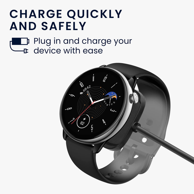 kwmobile USB Kabel Charger kompatibel mit Huawei Amazfit Bip 5 / GTR Mini / Amazfit Active / Active Edge Ladekabel Smart Watch Ersatzkabel Fitnesstracker Aufladekabel