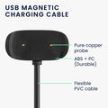 kwmobile USB Kabel Charger kompatibel mit Huawei Amazfit Bip 5 / GTR Mini / Amazfit Active / Active Edge Ladekabel Smart Watch Ersatzkabel Fitnesstracker Aufladekabel