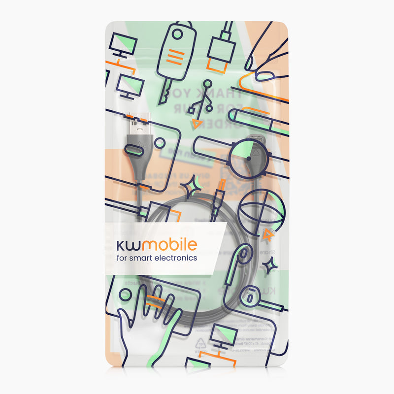 kwmobile USB Kabel Charger kompatibel mit Garmin Fenix 5 / Fenix 6 / Fenix 7 / Forerunner 745 / Tactix Delta Ladekabel - Smart Watch Ersatzkabel - Fitnesstracker Aufladekabel