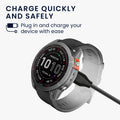 kwmobile USB Kabel Charger kompatibel mit Garmin Fenix 5 / Fenix 6 / Fenix 7 / Forerunner 745 / Tactix Delta Ladekabel - Smart Watch Ersatzkabel - Fitnesstracker Aufladekabel