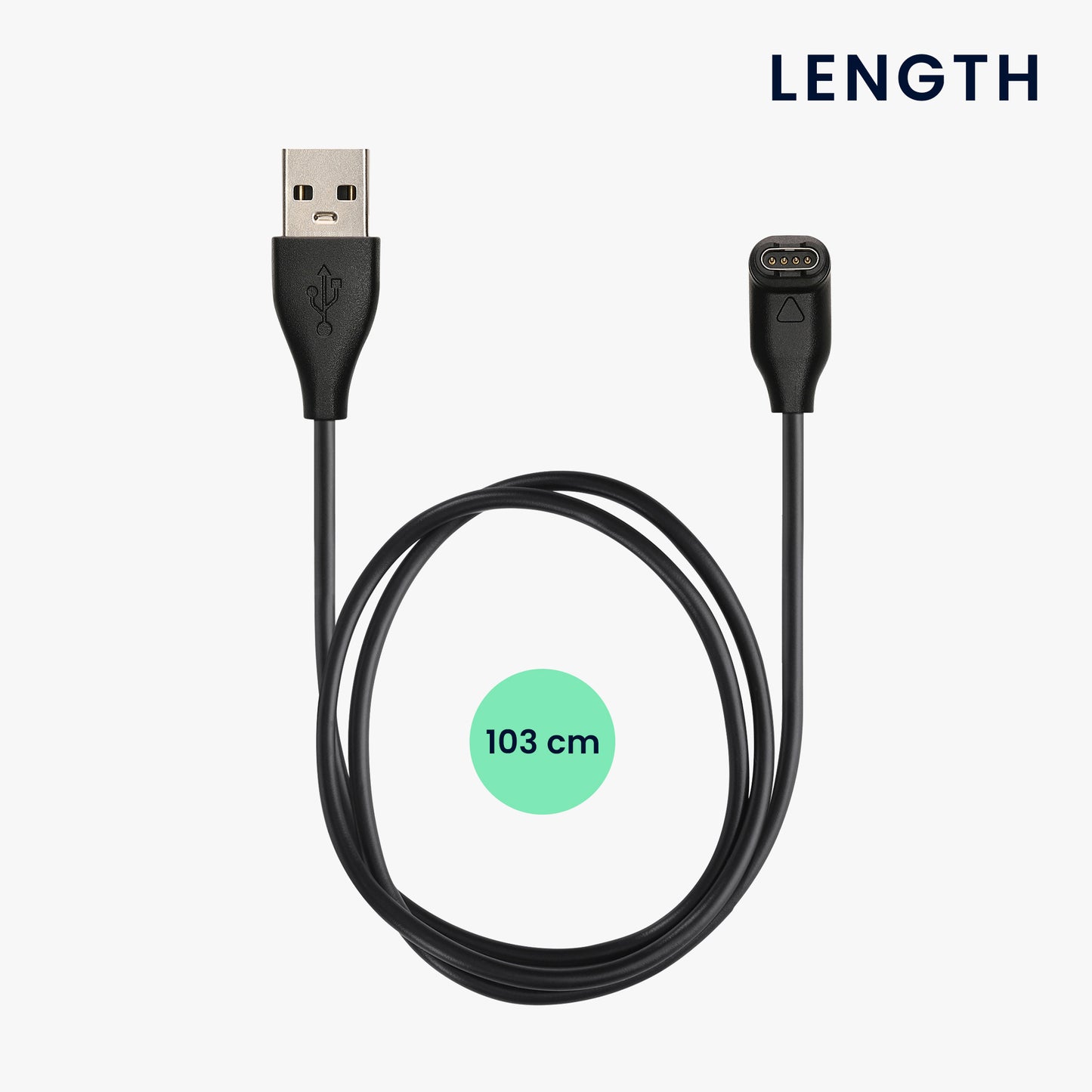 kwmobile USB Kabel Charger kompatibel mit Garmin Fenix 5 / Fenix 6 / Fenix 7 / Forerunner 745 / Tactix Delta Ladekabel - Smart Watch Ersatzkabel - Fitnesstracker Aufladekabel