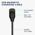 kwmobile USB Kabel Charger kompatibel mit Garmin Fenix 5 / Fenix 6 / Fenix 7 / Forerunner 745 / Tactix Delta Ladekabel - Smart Watch Ersatzkabel - Fitnesstracker Aufladekabel