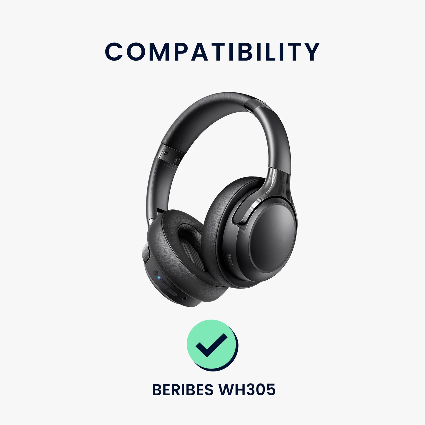 kwmobile Ohr Polster für BERIBES WH305 Ohrpolster Ersatz Kopfhörer Ersatzteile Kopfhörer Ersatzpolster Over Ear Headphones