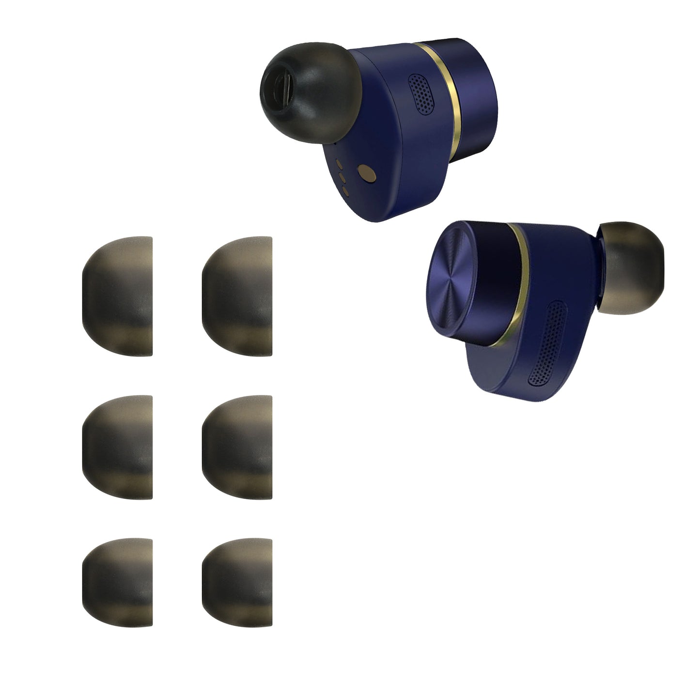kwmobile Polster kompatibel mit Bowers & Wilkins PI 7 / PI 5 - 3 Größen - Ohrstöpsel In-Ear Kopfhörer