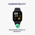 kwmobile Edelstahl Uhrenarmband kompatibel mit Xiaomi Smart Band Pro / Redmi Watch Ersatz Armband Ersatzarmband für Smartwatch Innenmaße