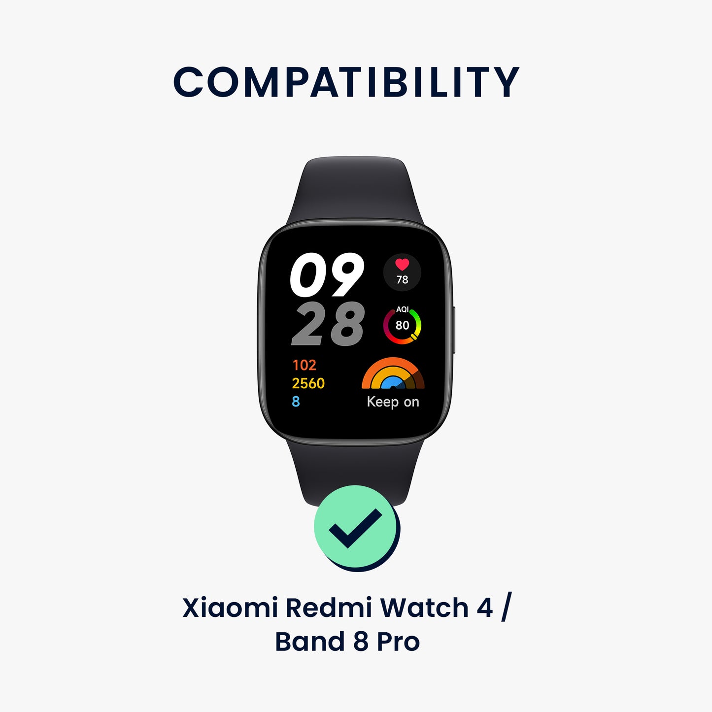 kwmobile Edelstahl Uhrenarmband kompatibel mit Xiaomi Smart Band Pro / Redmi Watch Ersatz Armband Ersatzarmband für Smartwatch Innenmaße