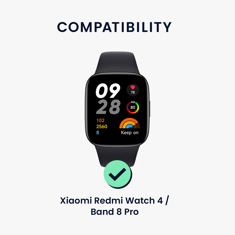 kwmobile Edelstahl Uhrenarmband kompatibel mit Xiaomi Smart Band Pro / Redmi Watch Ersatz Armband Ersatzarmband für Smartwatch Innenmaße