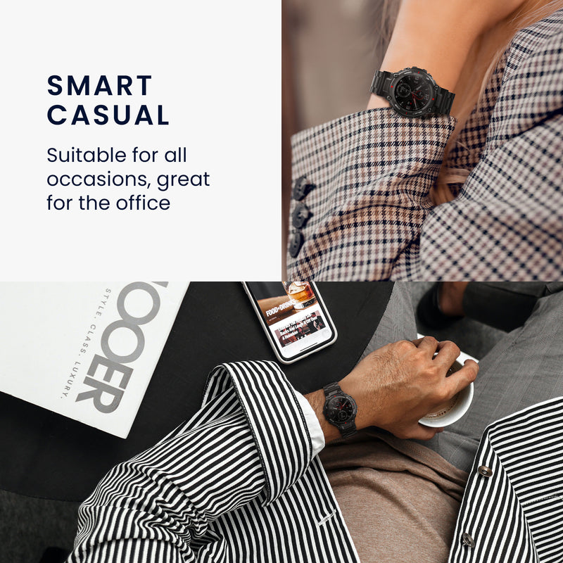 kwmobile Edelstahl Uhrenarmband kompatibel mit Xiaomi Smart Band Pro / Redmi Watch Ersatz Armband Ersatzarmband für Smartwatch Innenmaße