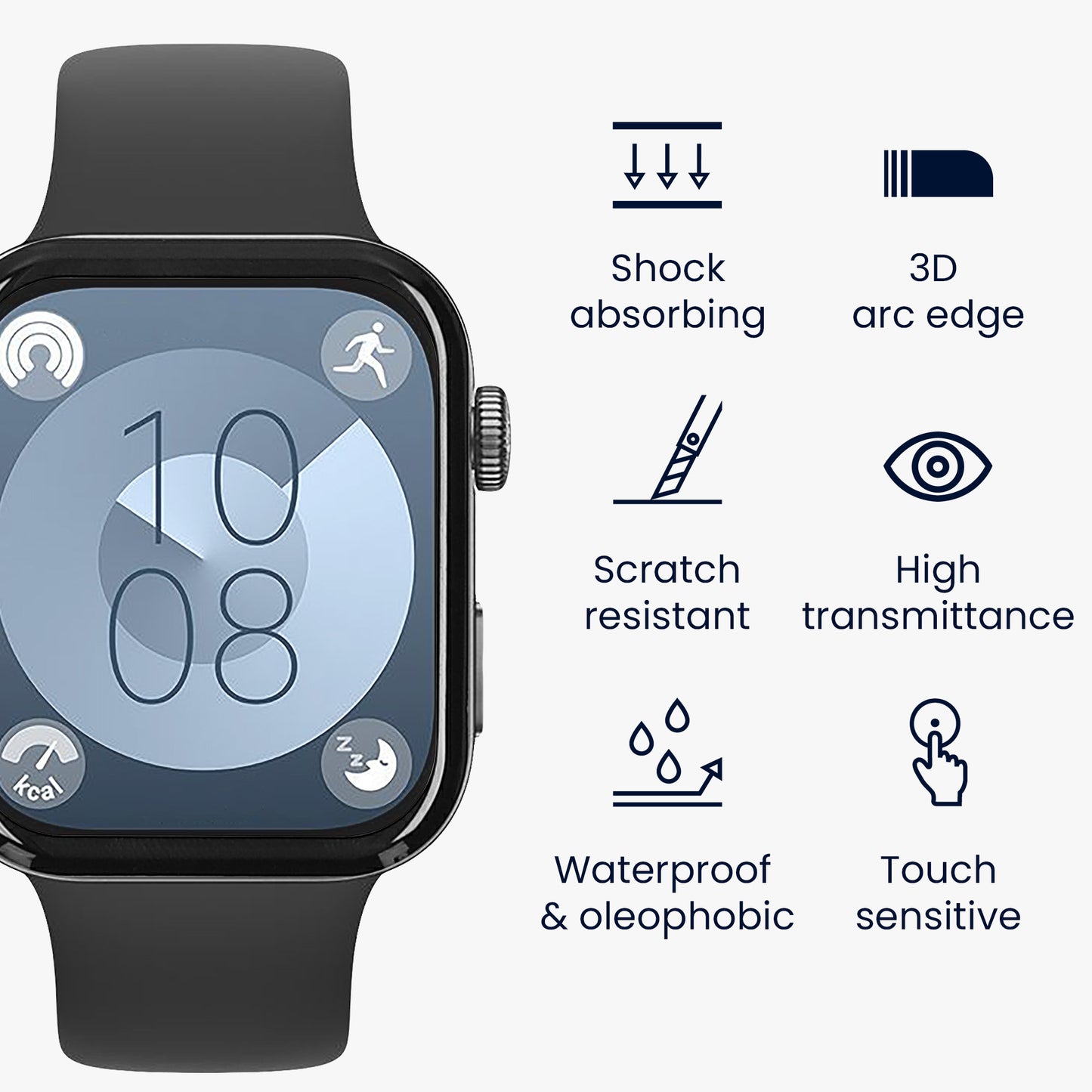 kwmobile Displayschutzfolie kompatibel mit Huawei Watch Fit 3 / Fit 4 Folie Schutzfolie für Fitness Tracker robuster Displayschutz