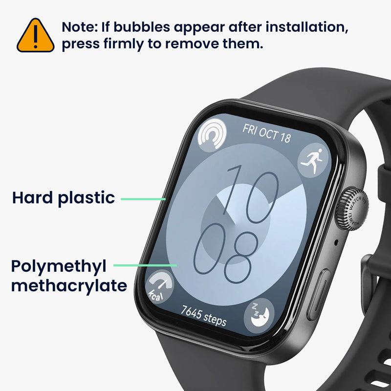 kwmobile Displayschutzfolie kompatibel mit Huawei Watch Fit 3 / Fit 4 Folie Schutzfolie für Fitness Tracker robuster Displayschutz