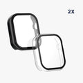kwmobile Glas Hülle für Huawei Watch Fit 3 Schutzhülle Fullbody Fitnesstracker Case Set