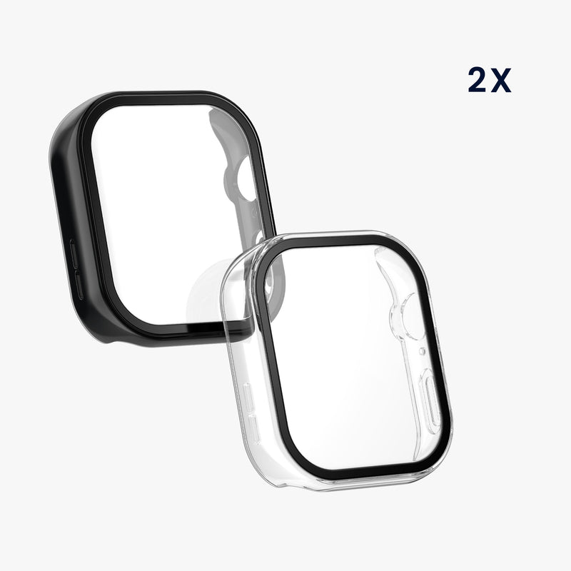 kwmobile Glas Hülle für Huawei Watch Fit 3 Schutzhülle Fullbody Fitnesstracker Case Set