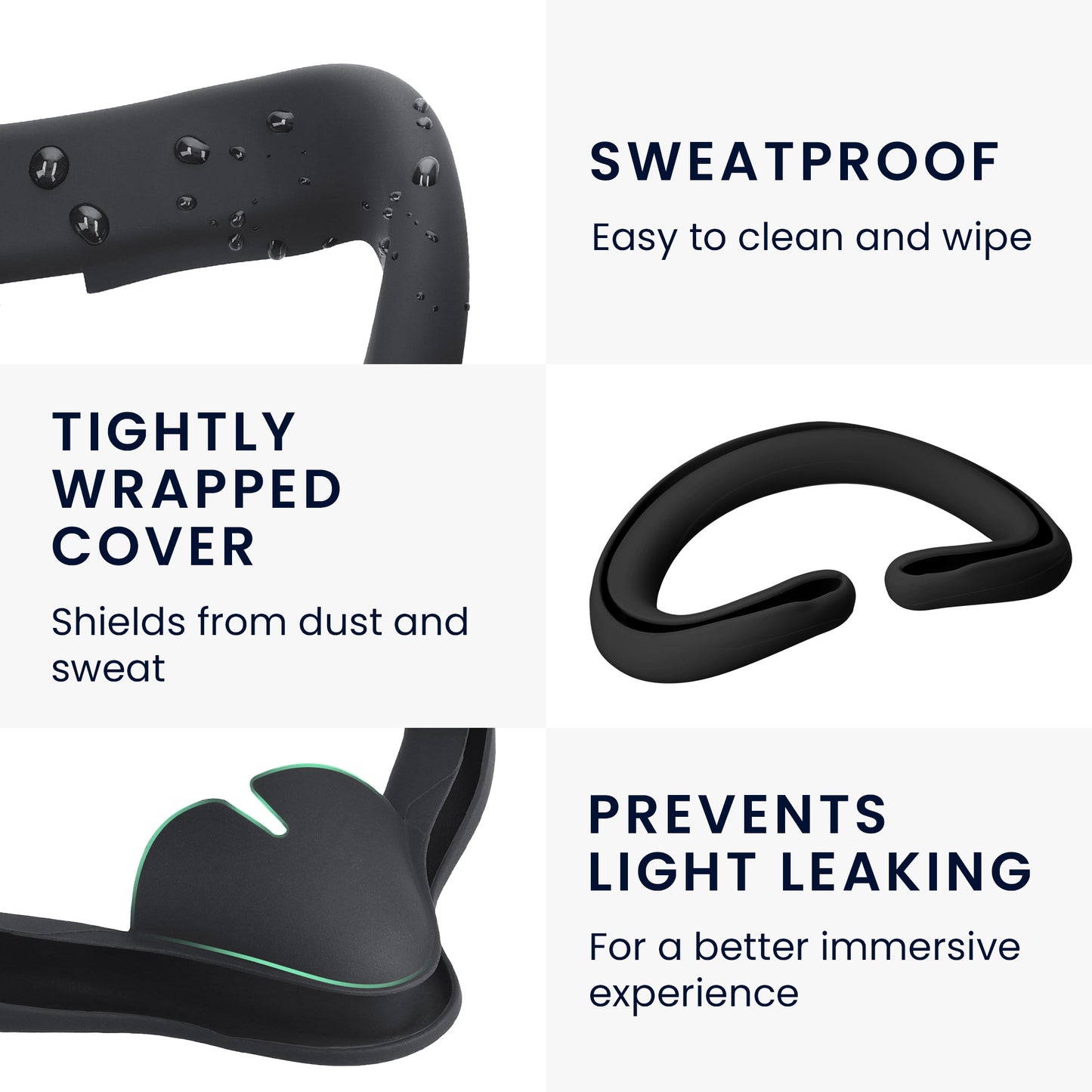 kwmobile VR Maske kompatibel mit Apple Vision Pro Cover gegen Schweiß und Verschmutzung
