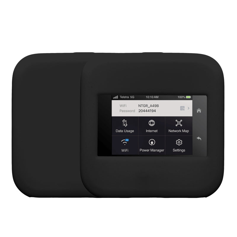 kwmobile Hülle kompatibel mit NETGEAR Nighthawk M6 Pro / M6 Case - Tasche für mobiles WLAN - Router Cover mobiler Hotspot - Wi-Fi Zubehör Schwarz Schwarz  