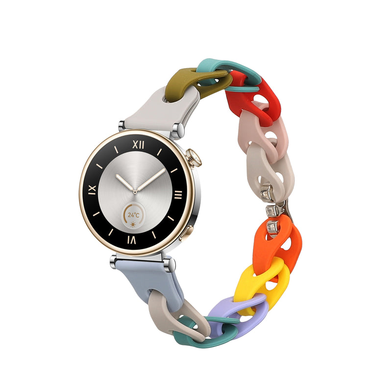 kwmobile Ersatzarmband kompatibel mit Huawei Watch GT4 41mm Armband - Silikon Band für Fitnesstracker - 14 - 22 cm Innenmaße - Mehrfarbig Mehrfarbig  [dsg01]