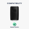 kwmobile Autoschlüssel Hülle kompatibel mit Mazda 3-Tasten CX30 CX50 CX60 CX90 MX-30 - Schlüsselhülle Silikon Cover