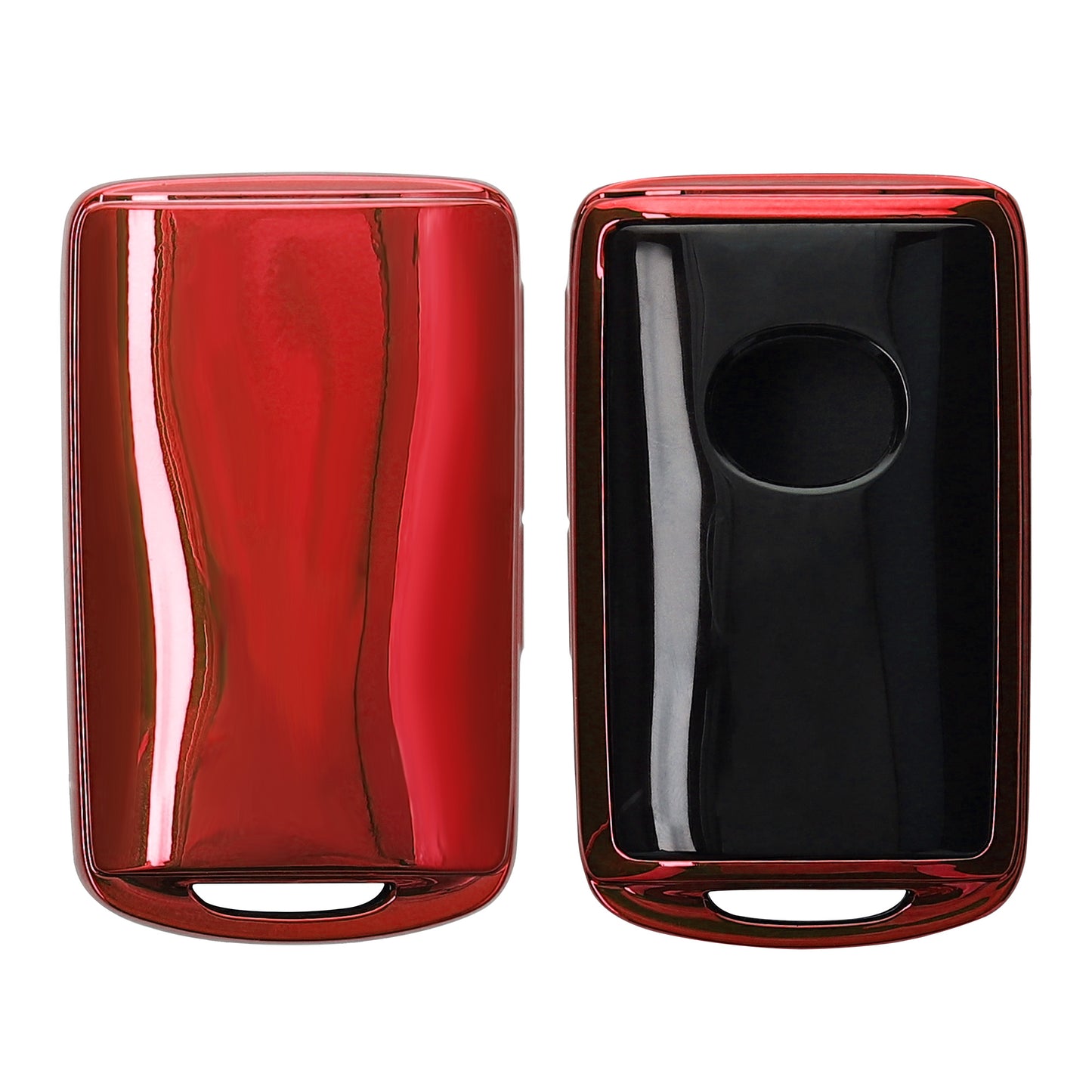kwmobile Autoschlüssel Hülle kompatibel mit Mazda 3-Tasten CX30 CX50 CX60 CX90 MX-30 - Schlüsselhülle Silikon Cover - Hochglanz Rot Hochglanz Rot  [dsg04]