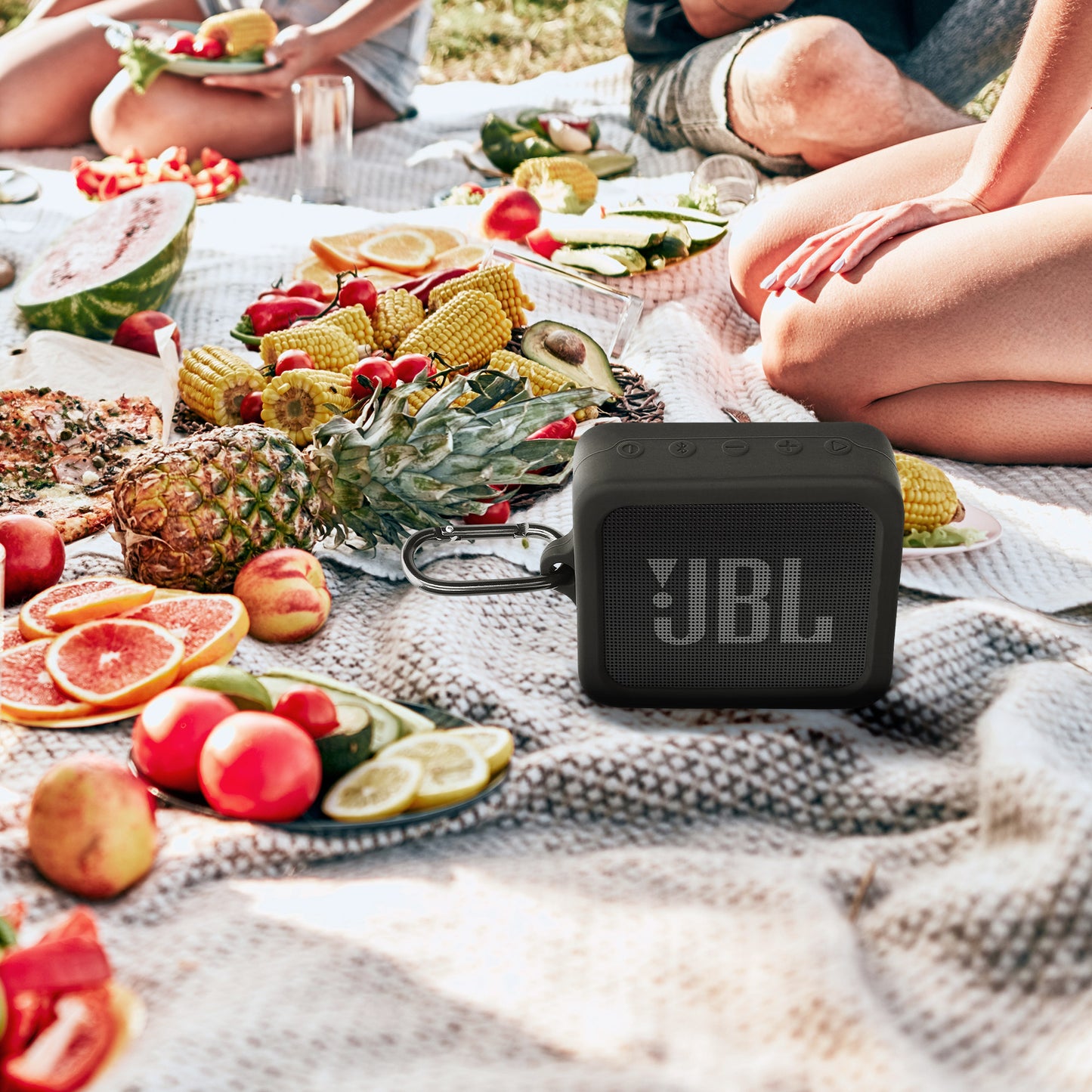 kwmobile Hülle kompatibel mit JBL Go Essential Schutzhülle für Mini Speaker Cover Bluetooth Lautsprecher