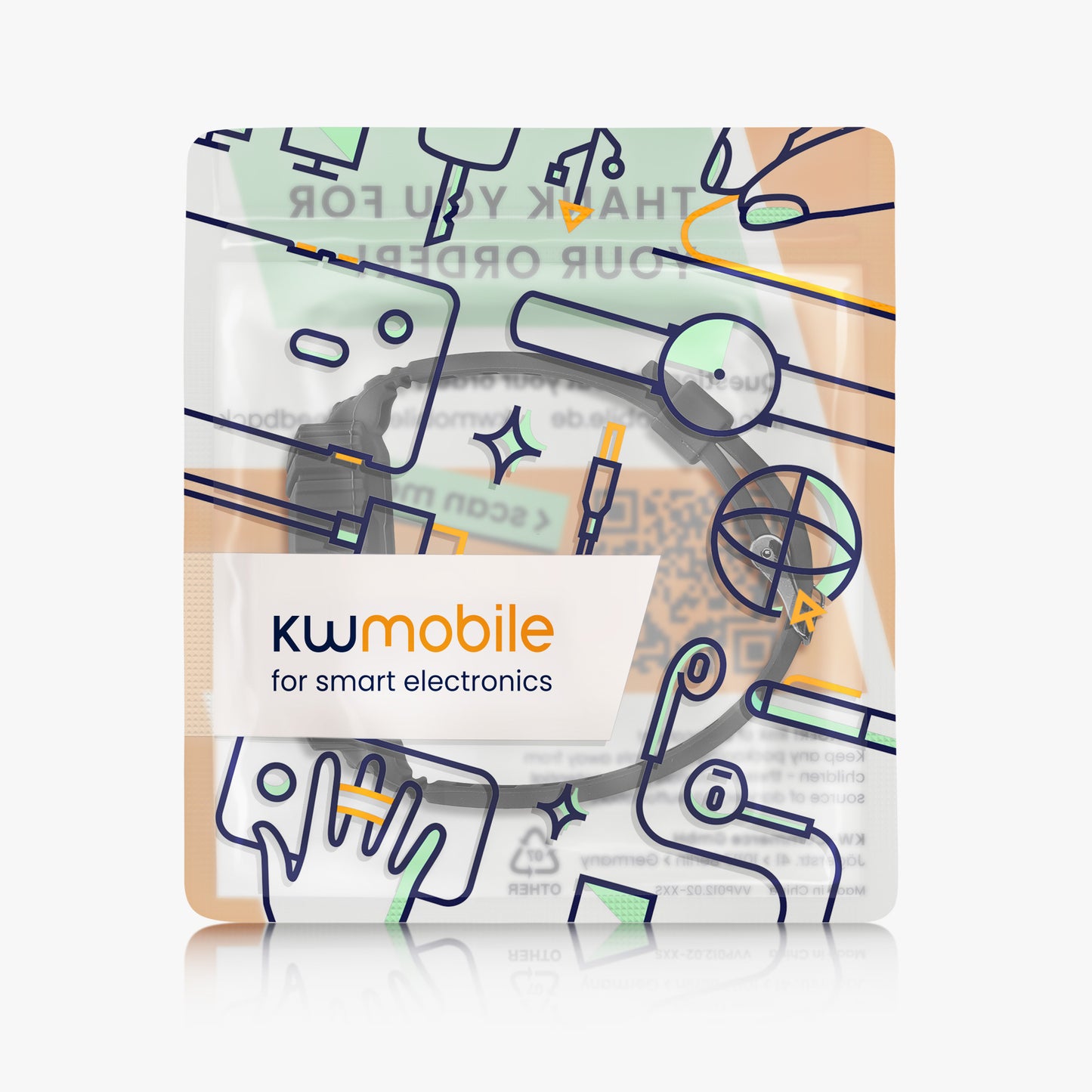 kwmobile Sportarmband kompatibel mit Huawei Band 9 / Band 8 7 6 Pro / Honor Band 7 6 mit Schutz Bumper