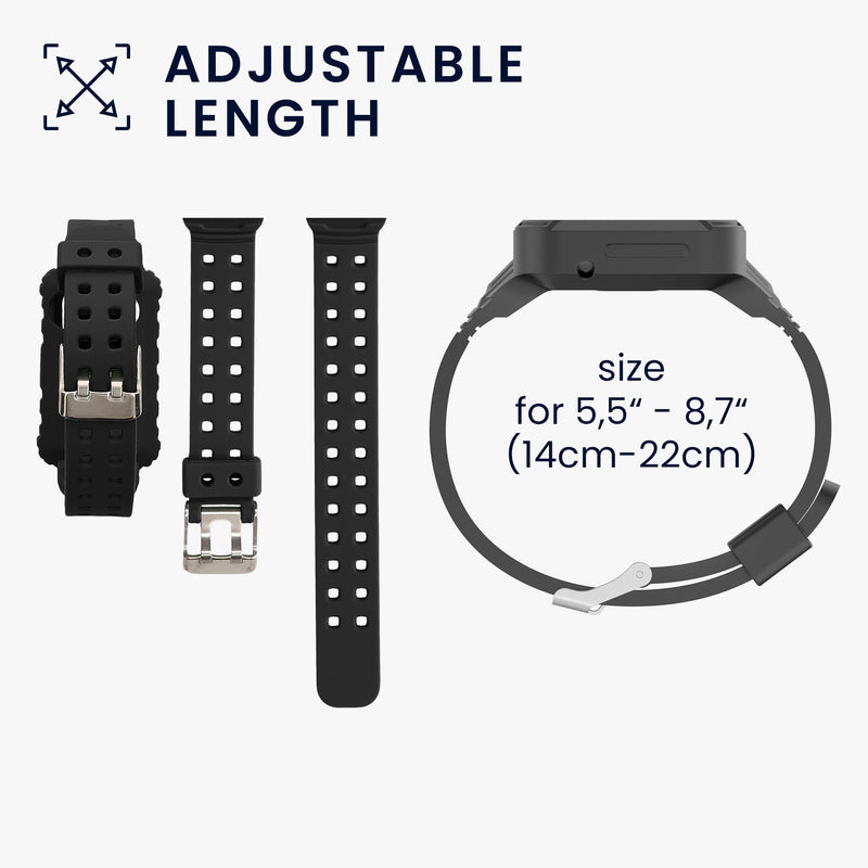 kwmobile Sportarmband kompatibel mit Huawei Band 9 / Band 8 7 6 Pro / Honor Band 7 6 mit Schutz Bumper