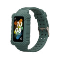 kwmobile Sportarmband kompatibel mit Huawei Band 9 / Band 8 7 6 Pro / Honor Band 7 6 - Armband TPU Silikon für Fitnesstracker - mit Schutz Bumper Grün Grün  