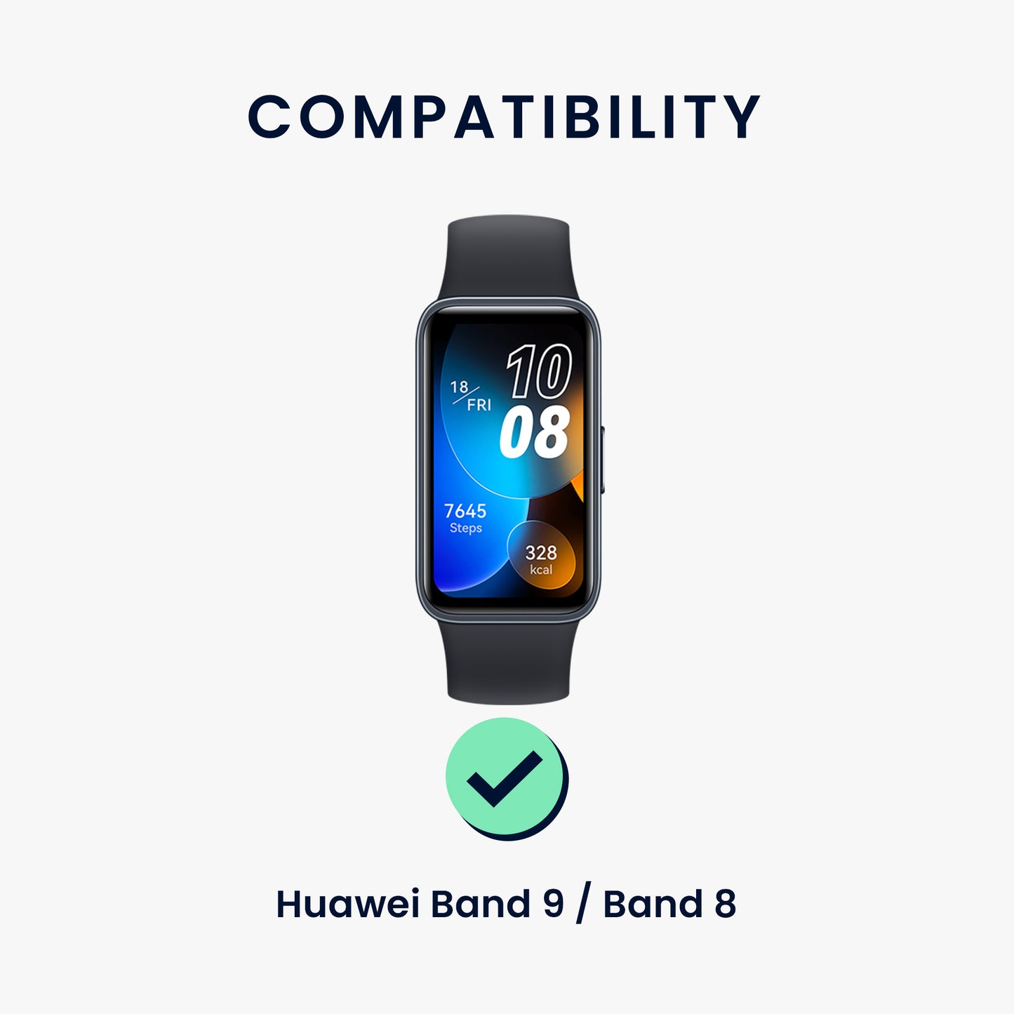 kwmobile Uhrenarmband für Huawei Band 10 / 9 / 8 Armband Fitnesstracker Band Set Ersatzarmband Smartwatch