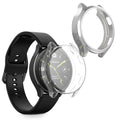 kwmobile 2x Schutzhülle kompatibel mit Xiaomi Watch 2 Hülle - Fullbody Cover Set aus Silikon - Silber Transparent Silber  [dsg02]