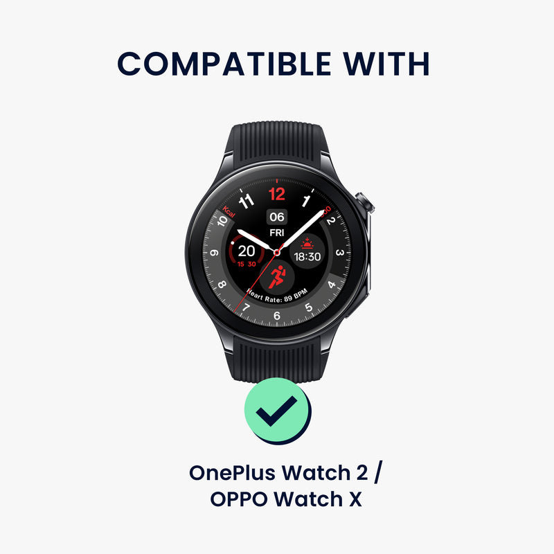 kwmobile Adapter mit 22mm Bandbreite kompatibel mit OnePlus Watch 2 / OPPO Watch X Uhrenarmband - Smartwatch Armband Anschlussadapter Set