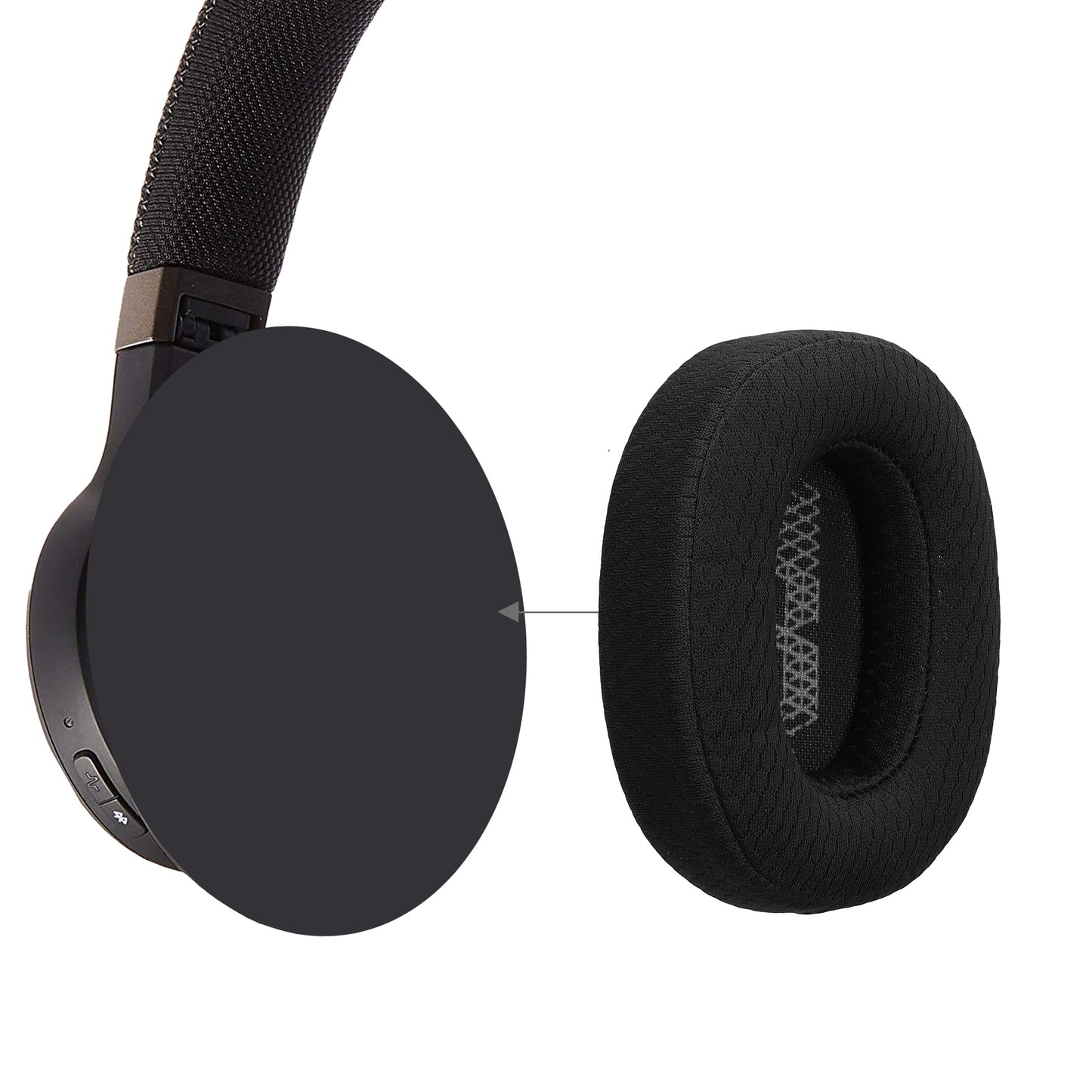 kwmobile Ohr Polster für JBL LIVE 650BTNC / 660BTNC Ohrpolster Ersatz Kopfhörer Ersatzteile Over Ear Headphones