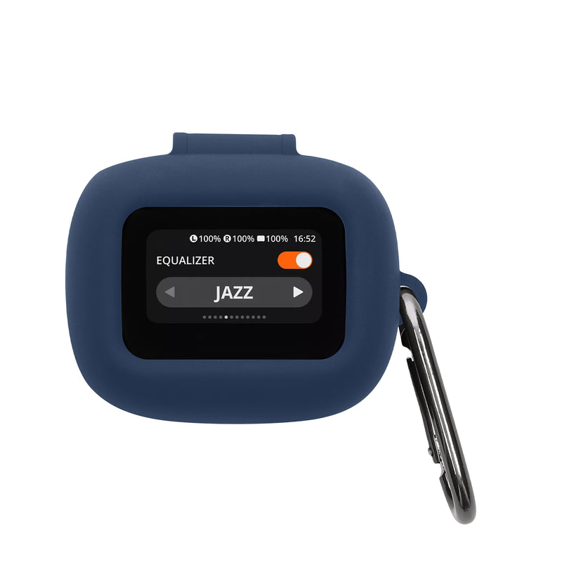 kwmobile Hülle kompatibel mit JBL Live Flex 3 / Live Buds 3 / Live Beam 3 Kopfhörer - Silikon Schutzhülle Etui Case Cover Schoner in Dunkelblau Dunkelblau  