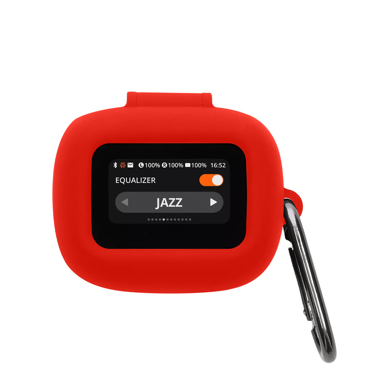 kwmobile Hülle kompatibel mit JBL Live Flex 3 / Live Buds 3 / Live Beam 3 Kopfhörer - Silikon Schutzhülle Etui Case Cover Schoner in Rot Rot  