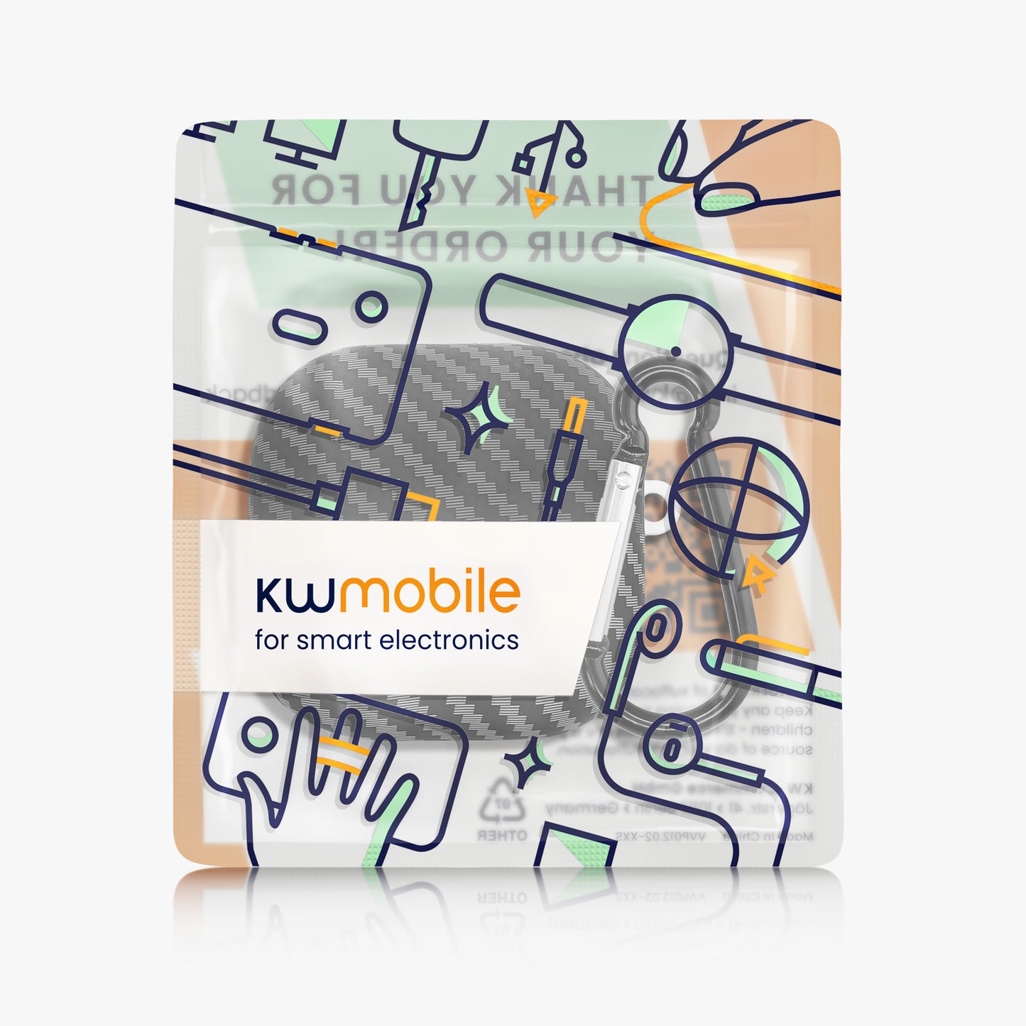 kwmobile Kopfhörer Schutzhülle kompatibel mit Beats Fit Pro Hülle In-Ear Headphones-Hülle im Aramid-Look