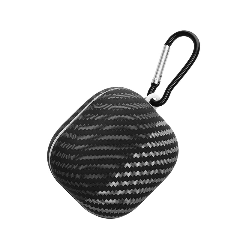 kwmobile Aramid-Design Kopfhörer Schutzhülle kompatibel mit Beats Fit Pro Hülle - In-Ear Headphones-Hülle im Aramid-Look aus Kunststoff - Schwarz Grau Schwarz  [dsg01]