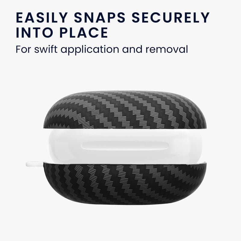 kwmobile Kopfhörer Schutzhülle kompatibel mit Beats Fit Pro Hülle In-Ear Headphones-Hülle im Aramid-Look