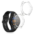 kwmobile 2x Schutzhülle kompatibel mit Samsung Galaxy Watch FE 40mm Hülle - Fullbody Cover Set aus Silikon - Transparent Transparent  [dsg01]