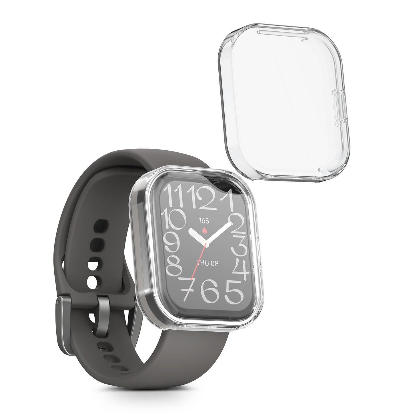 kwmobile Hülle für 22mm Amazfit Bip 6 / Bip 5 Unity / Bip 5 / GTS 3 / Balance 2 / Helio Strap Schutzhülle - Fullbody Display Cover Set
