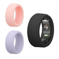 kwmobile 3x Smart Ring Protector kompatibel mit Oura Ring Gen 3 - S size 6 7 8 9 10 Hülle - Weiches Silikon Case - Schutzhülle in Dunkelgrau Lavendel Altrosa Dunkelgrau  [dsg02]