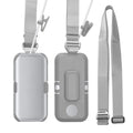 kwmobile VR Headset Batterie Halterung kompatibel mit Apple Vision Pro Halter - Akku Case mit Schultergurt und 360° drehbarem Gürtelclip - Grau Hellgrau Grau  [dsg01]