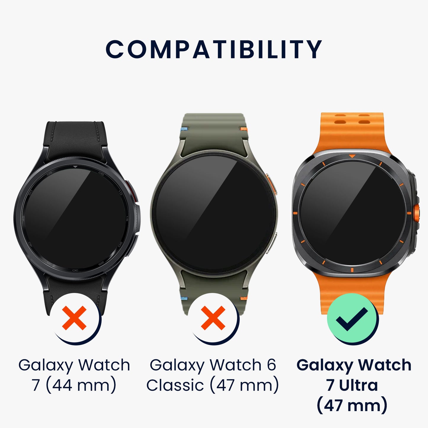 kwmobile Schutzring kompatibel mit Samsung Galaxy Watch Ultra 47mm Fitnesstracker