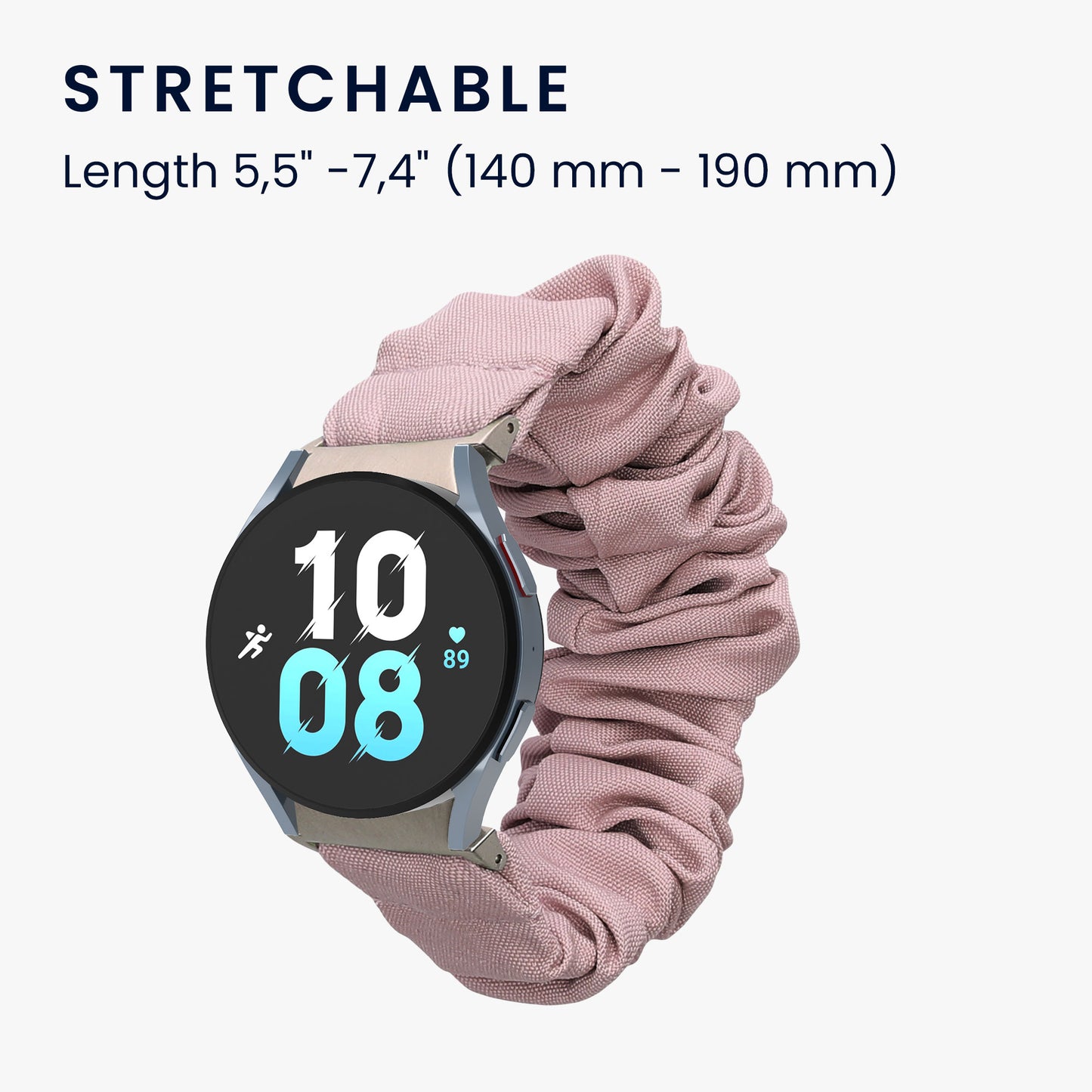 kwmobile Ersatz Armband kompatibel mit Samsung Galaxy Watch Smartwatch Scrunchie Haargummi Design Innenmaße 14 - 19 cm