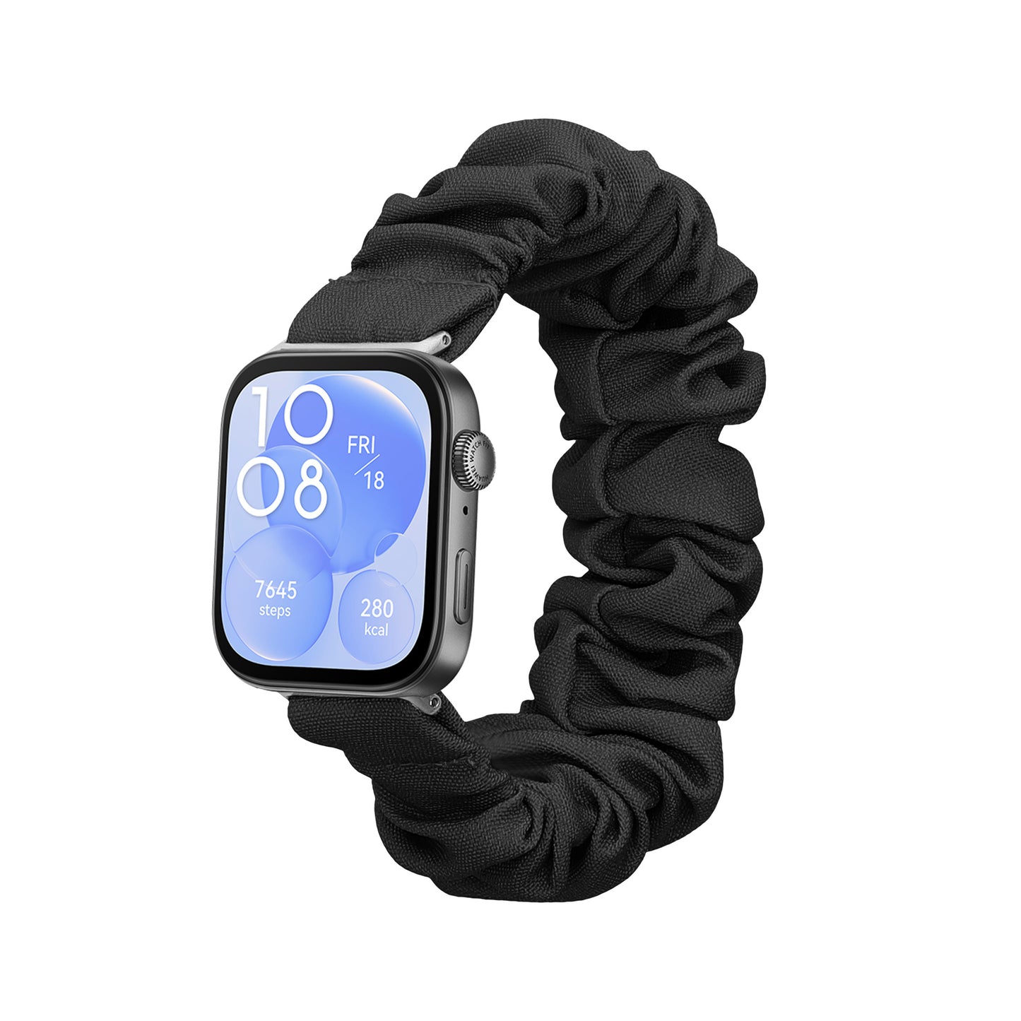 kwmobile Ersatz Armband kompatibel mit Huawei Watch Fit 3 / Fit 4 - Smartwatch Scrunchie Haargummi Design Innenmaße 14 - 19 cm