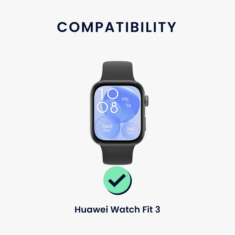 kwmobile Ersatz Armband kompatibel mit Huawei Watch Fit 3 / Fit 4 - Smartwatch Scrunchie Haargummi Design Innenmaße 14 - 19 cm