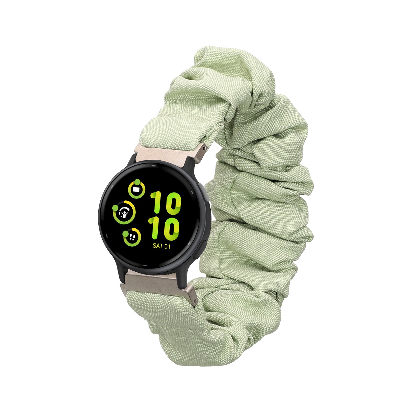 kwmobile Ersatz Armband kompatibel mit Garmin vivoactive 6 / vivoactive 5 / active 5 - Smartwatch Scrunchie Haargummi Design - Innenmaße 14 - 19 cm