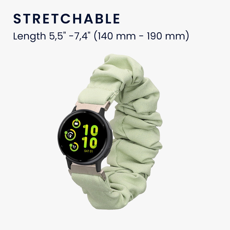 kwmobile Ersatz Armband kompatibel mit Garmin vivoactive 6 / vivoactive 5 / active 5 - Smartwatch Scrunchie Haargummi Design - Innenmaße 14 - 19 cm