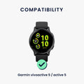 kwmobile Ersatz Armband kompatibel mit Garmin vivoactive 6 / vivoactive 5 / active 5 - Smartwatch Scrunchie Haargummi Design - Innenmaße 14 - 19 cm
