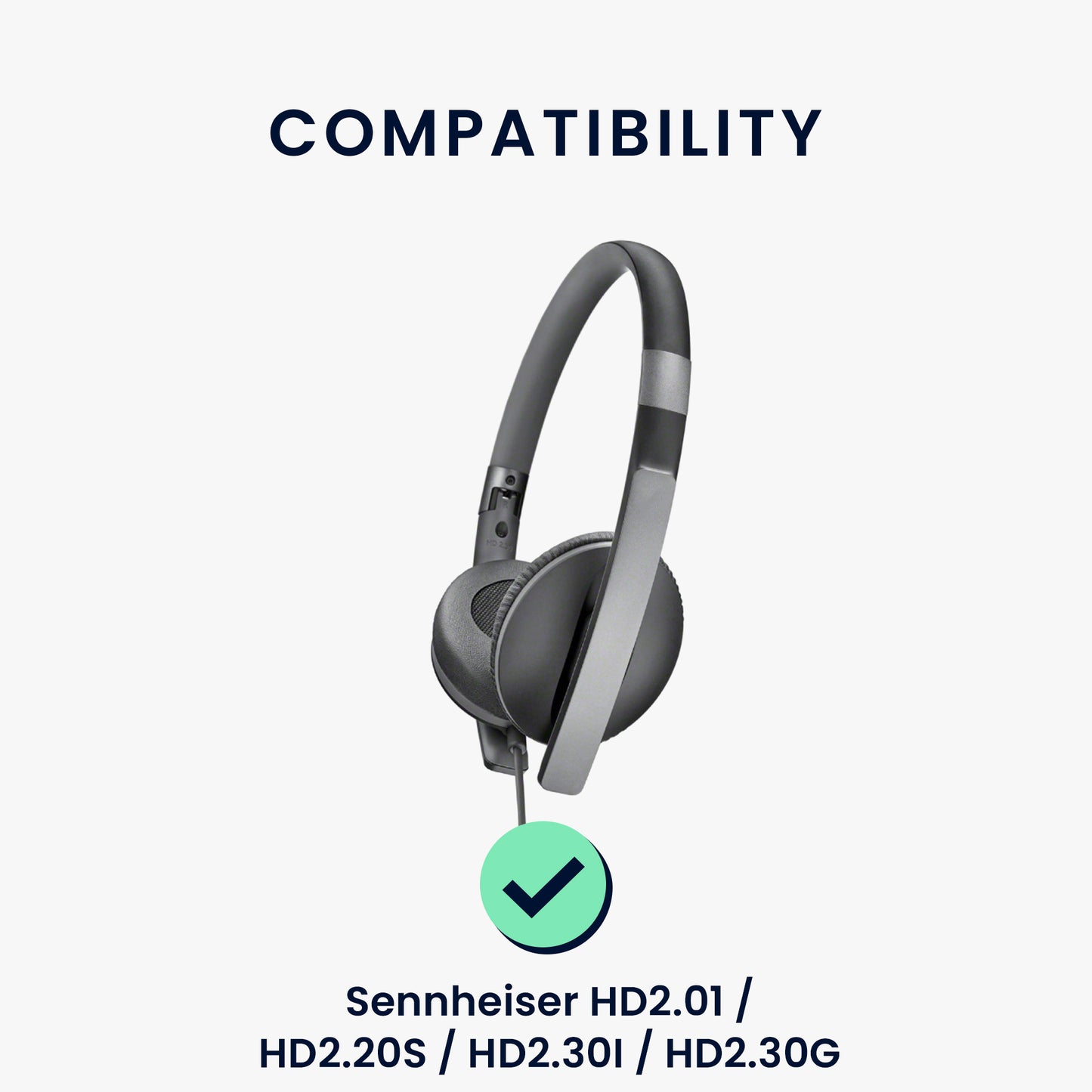 kwmobile Ohr Polster für Sennheiser HD2.01 / HD2.20S / HD2.30I / HD2.30G Ohrpolster Ersatz Kopfhörer Ersatzteile Over Ear Headphones